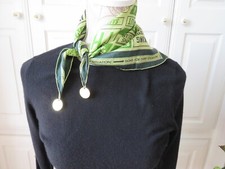 1950s VERA NEUMANN Novelty Scarf with Charms - Signs for Every Situation RARE