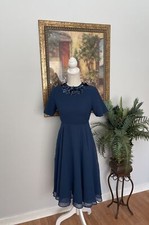 ASOS Dress Womens 2 Fit&Flare Open Zipper Back Short Sleeve Round Neck Sequin