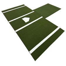 6 x 12 Baseball Softball Hitting Batting Practice Mat With Catchers Extension