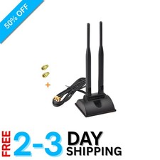 High Gain 2.4GHz 5GHz Dual Band WiFi Antenna and Adapter Set for Networking