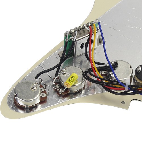 Golpeador cargado de guitarra ST SSS precableado FLEOR Alnico 5 pastillas interruptor para ST - Imagen 23 de 25