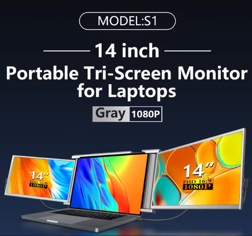 Portable (USB- C) 14" Dual screen Monitor for Laptop: Your Mobile workstation - Picture 5 of 13