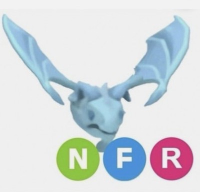 Frost Dragon Adopt Me! NFR- Neon Fly Ride - Fast delivery !