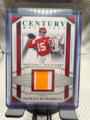 Panini 2023 National Treasures Century Materials Patrick Mahomes II CEN-PMS 3/5
