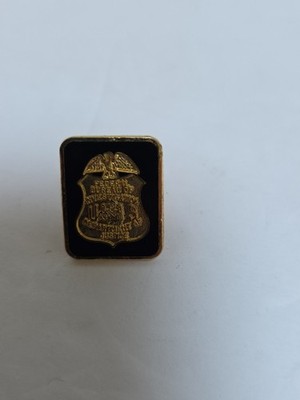 FBI Gold Shield Black Background Lapel Pin
