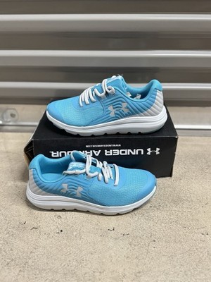 Girls Under Armour UA GGS Outhustle Print Athletic Shoes Size 5Y Teal