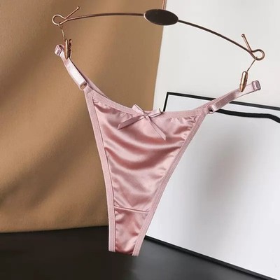 5 Pcs Lot  Womens Sexy Ruffle Satin Thongs Panties Frilly Briefs Underwear,S-L
