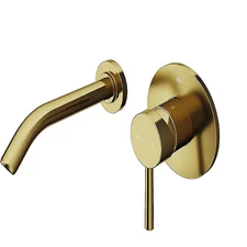 Vigo Olus Wall Mount 1 Handle Bathroom Sink Faucet Matte Gold VG05001MG