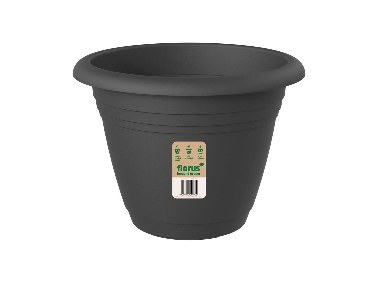 Elho Mediterran Campana Plant Pot 30cm Weather-Resistant Plastic Anthracite