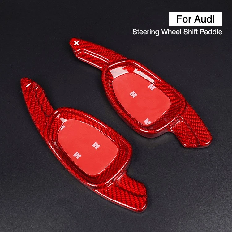 Extensión de palanca de cambios de volante de coche de fibra de carbono para Audi A5 S3 SQ5 RS6 Foto 4 de 4