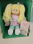 Cabbage Patch Kids Doll  HM1 Girl Lemon Hair Blue Eyes & Box FRICKELS 1985 Nice