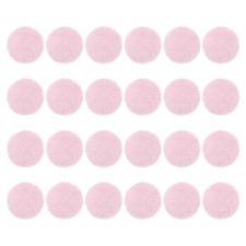 24Pcs Fluffy Soft Faux Fur Pom Poms for Hats with Elastic Loop, Pale Pink