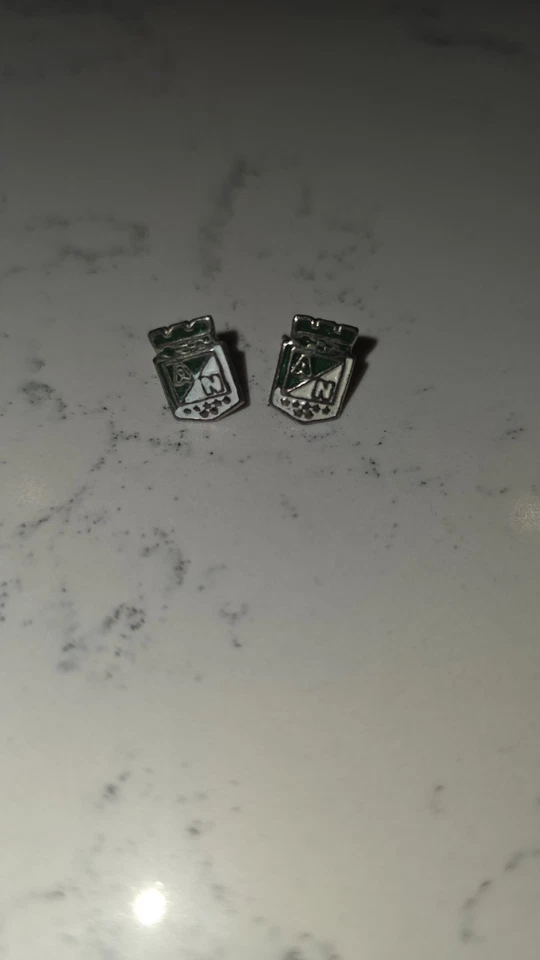 PENDIENTES PLATA MEDELLÍN EQUIPO ATLÉTICO NACIONAL COLOMBIA VINTAGE Fútbol Fútbol Foto 2 de 3
