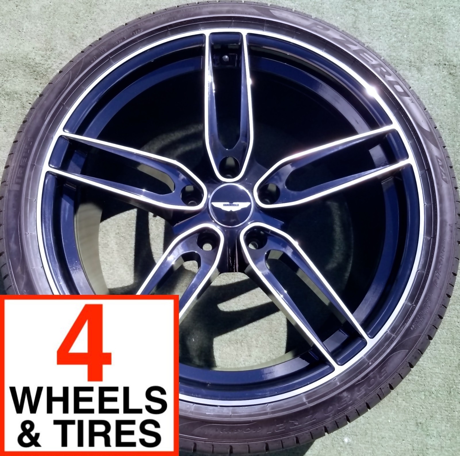 4 PERFECT Factory Aston Martin DBS Wheels Tires Superleggera Forged 21 inch OEM