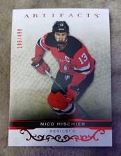 Nico Hischier DEVILS 2021-22 Artifacts Ruby Base /499