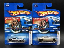 Lot x2 Hot Wheels Faster Then Ever FTE GOLD 014 BULLY GOAT & CHROME SHELBY GR-1