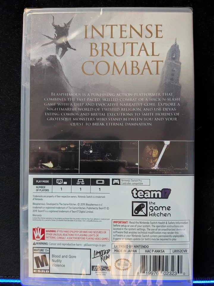Blasphemous (NTSC-U/Region Free) Switch - Édition Limited Run NEUF. - Photo 2/2