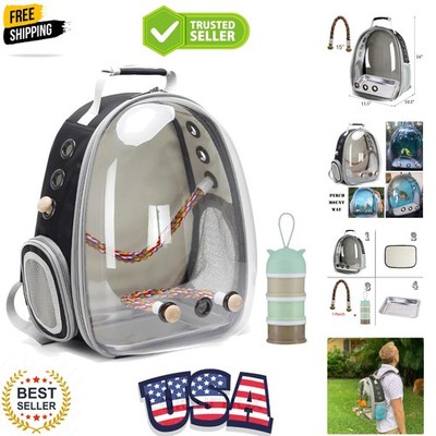 Bird Traval Carrier Cage, Clear Space Capsule Astronaut Backpack to Carry Par...