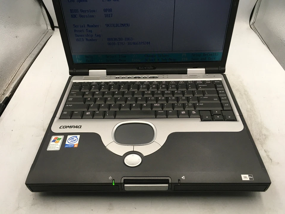 HP COMPAQ EVO N1020U - BOOTS TO BIOS - INTEL PENTIUM 4 - 256MB RARM - READ - BB - Image 3 of 4