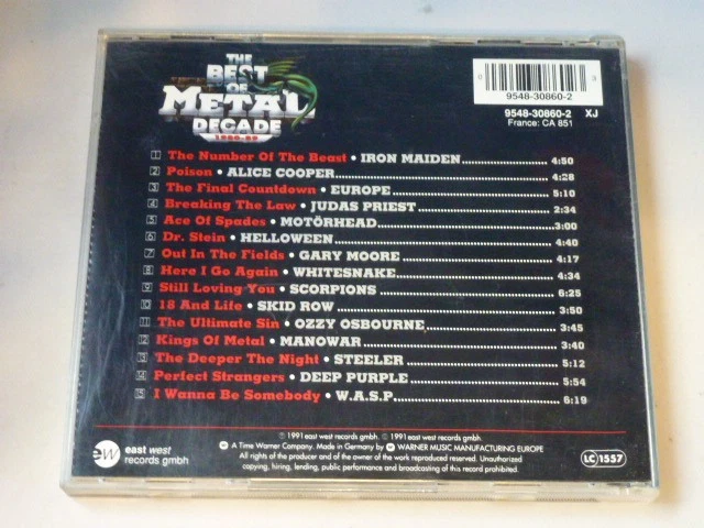 The Best of Metal Decade 1980-89 Vol.1  Cd Sammlungsauflösung - Bild 2 von 2