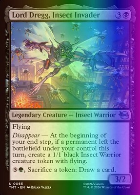 MTG Lord Dregg, Insect Invader (65/343) Teenage Mutant Ninja Turtles NM FOIL