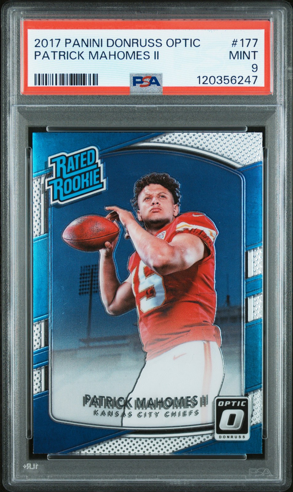 2017 Panini Donruss Optic Patrick Mahomes II #177 PSA 9