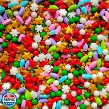 Eastron 1 Bottle Edible Christmas Sprinkles Decorating - Christma