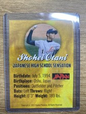 2012 Shohei Ohtani Rookie Phenoms RC Japanese High School Sensation Japan Early