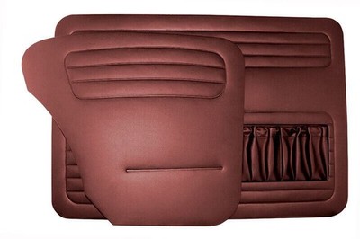 For VW OLD BEETLE BUG KAFER 1300 DOOR PANEL SET BURGUNDY 1965-1966