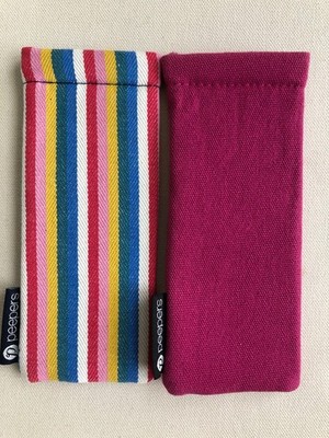 New 2 pc Peepers Soft Eyeglass Cases 2.75''×6.5'' Squeeze Pop-Open