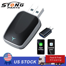 2-in-1 Wired to Wireless CarPlay Adapter /Android Auto Adapter Plug  Play -USA