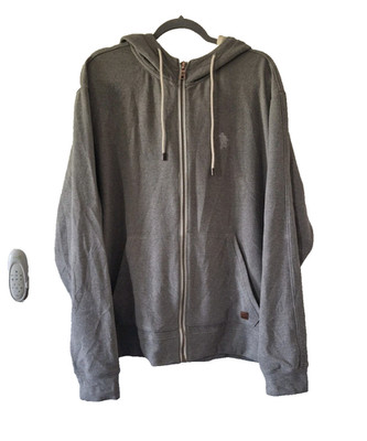 Fundamental Coast Los Angeles Gray Full Zip Hooded jacket Men size XL Soft