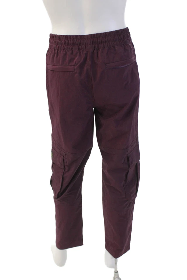 Pantalones cortavientos Aime Leon Dore para hombre con cordón cónicos rojos talla M Foto 3 de 4