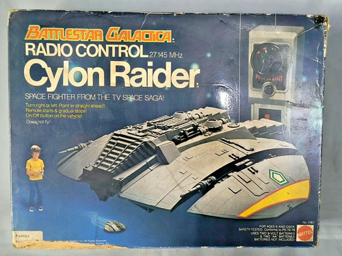 Vintage 1979 Mattel BATTLESTAR GALACTICA Radio Remote Control Cylon Raider W/BOX