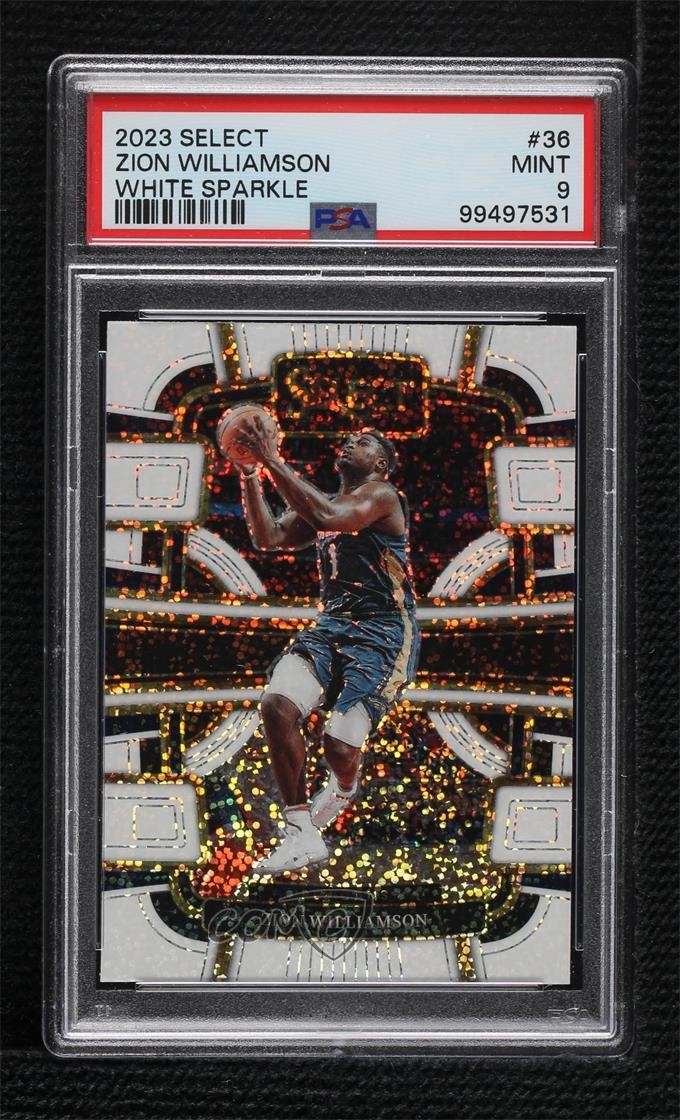 2023 Panini Select Concourse White Sparkle Prizm Zion Williamson PSA 9 MINT 0eo6