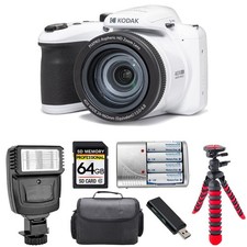 Kodak PIXPRO AZ405 Digital Camera (White) + E...