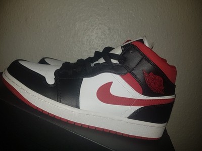 Nike Air Jordan 1 Mid Herren Sneaker Grösse 43 White/Gym Red 1 X Getragen 