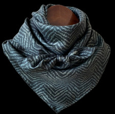 100 Silk 25" Scarf square men Women neckerchief Wrap striped green gray SC5-1