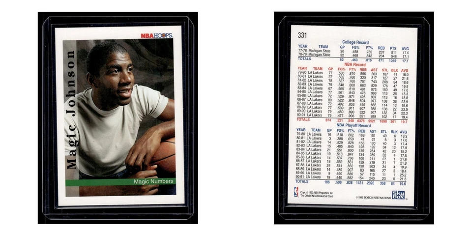 1992 Hoops Magic Numbers Lakers #331 - Image 3 of 3