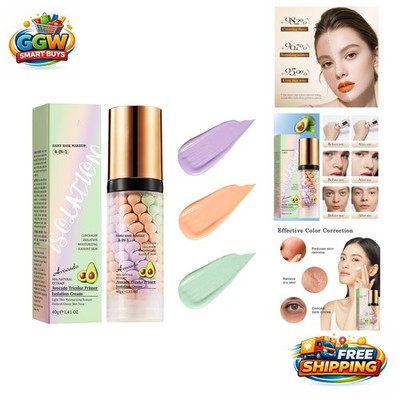 Water-Resistant Makeup Primer with Pore Blurring and Color Correcting Properties