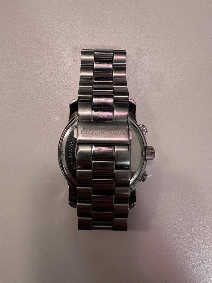 Michael Kors взлетно-посадочная полоса хронограф мужские кварцевые часы, из нержавеющей стали, MK-8086 - Изображение 4 из 4