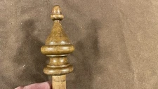Antique Turned Wood Clock Finial w/ Original Patina Furniture Cabinet Mirror