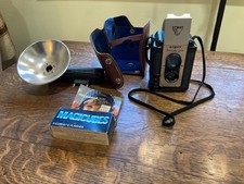 Vintage Argus 75 Camera With Original Leather Case, Flash and Carry Bag