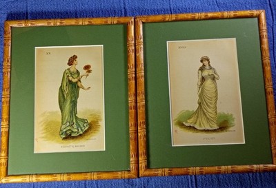 Set of 2 E. Meyerstein s Framed Wall Art Prints Aesthetic Maiden & Juliet