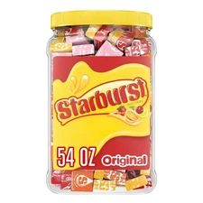 Starburst Chewy Candy Bulk Jar, Original Fruity Candy, 3.3 lbs (NO SHIP TO CA)