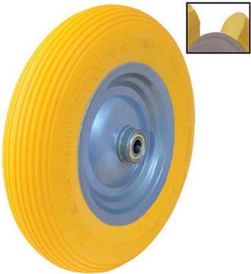 Schubkarrenrad PU 4.00-8 Metallfelge Kugellager 160 kg Werkzeug Räder WheelTech