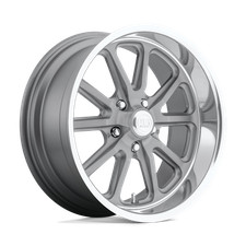 Set 4 Us Mag 1pc U111 Rambler 18x8 5x127 1mm Matte Gun Metal Machined Wheels