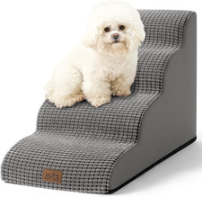 Dog Stairs for Small Dogs 19.7" H, Curved Dog Step for Puppy, Older or Cat, Medi