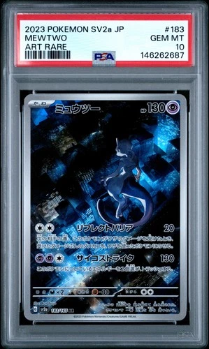 2023 POKEMON JAPANESE SV2A-POKEMON 151 ART RARE #183 MEWTWO PSA 10