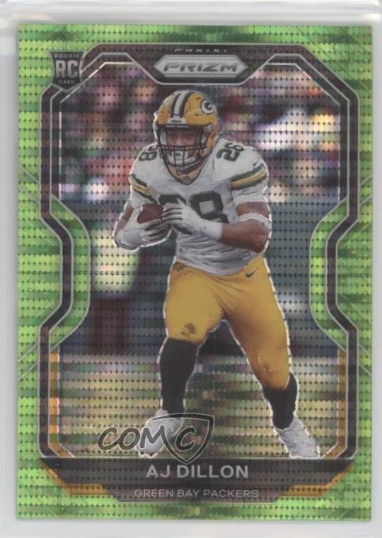 2020 Panini Prizm Rookie Neon Green Pulsar Prizm AJ Dillon #364 Rookie RC 0yw0
